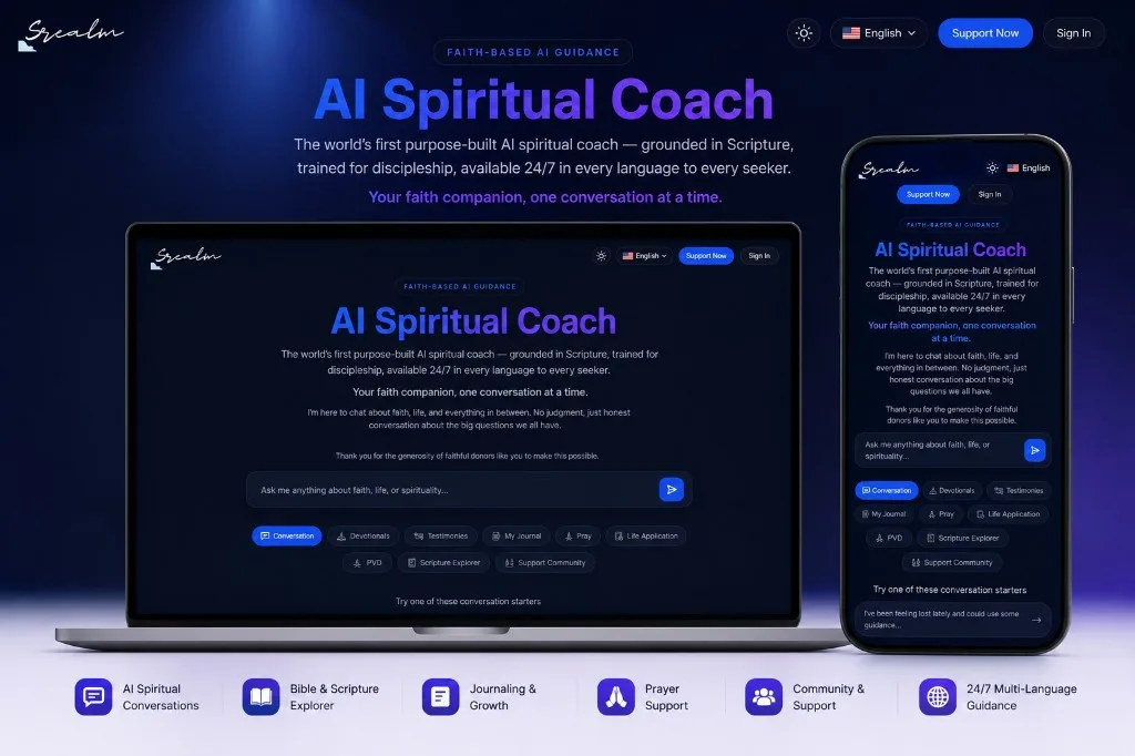 Srealm AI spiritual coach